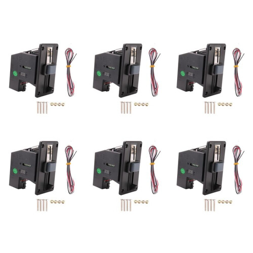 6X Multi Coin Acceptor Coin Pusher Memory for Vending Machine Arcade Game Ticket Exchange