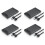 4X Caixa de Disco Rígido Cinza Transparente para Caixa Rígida Caixa de Disco Rígido de 2,5 Polegadas  para USB 3.0 Tipo-C 3.1 Caixa de Disco 1