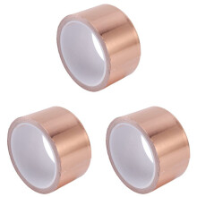 3Stück 50mmx10M EMI Kupfer Klebeband Kupferfolie Kupferband Selbstklebend Band Rolle