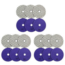 18 StüCke Dia 4 Zoll / 100mm Grit 30 Diamant Trocken Polieren Pads Harz Bindung Flexible Trocken Schleif Scheibe für Granit Marmor Keramik
