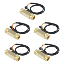 5X 1/ 2 Zoll PT Wasser Durchflusssensor Schalter Kontrolle Meter Flowmeter 1.5-30 L/ Min