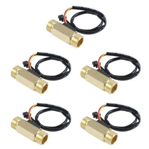 5X 1/2PT Water Flow Sensor  Control Meter Flowmeter 1.5-30L/Min