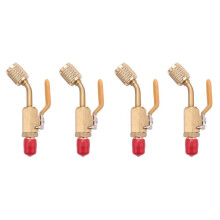 4X R410a R134a Brass Shut Valve for A/C Charging Hoses HVAC 1/4inch AC Refrigerant
