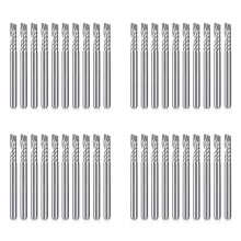 40 Pack CNC Router Bits 1/8 Inch Shank Spiral Upcut Router Bit Single Flute End Mill Set for Wood Acrylic PVC