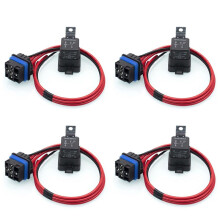 4X Relè Automobilistico Impermeabile 60/80 Amp 12 Volt con Treccia Relè 12 AWG per Impieghi Gravosi A 5 Pin per Barche