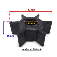2X Boat Water Pump Impeller 6H4-44352-02-00 for Parsun Makara 20HP 25HP 30HP 40HP 50HP Outboard Motor