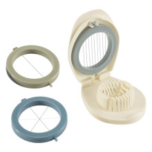 3 in 1 Multifunctional Egg Slicer Egg Cutter Stainless Steel Blades with Storage Box for Egg Slicer A