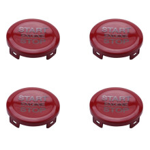 4X ABS Car Engine Start Stop Button Cover Trim for Giulia Stelvio 2017 2018 (Red)