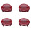 4X ABS Car Engine Start Stop  Button Cover Trim for  Giulia Stelvio 2017 2018 (Red) 1