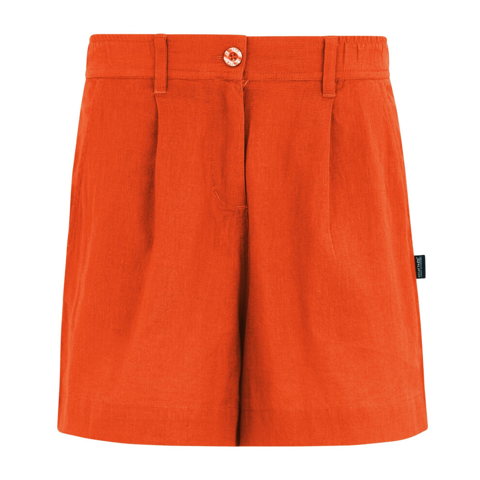 Regatta Women's Sabelle Shorts - Tangerine Tango - 14 Uk - Tangerine Tango - 50% Lyocell/50% Viscose - Image 2