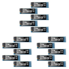 15 Stuks I2C Display Module 0.91 Inch I2C OLED Display Module I2C OLED Scherm Driver  3.3V-5V (Wit Licht)