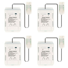 4X WiFi TH-16 Controllo Wireless Tuya con Monitoraggio del Consumo Energetico Termostato di Temperatura e Umidità per Alexa