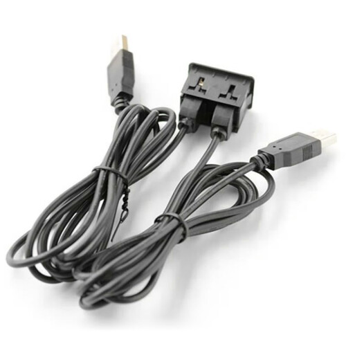 5 Pcs 150CM Car Dash Flush Mount 2 USB Port Panel Auto Boat Dual USB-TAPYC Extension Cable Adapter for 2