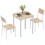 Homcom HOMCOM 3 Pcs Compact Dining Table 2 Chairs Set, Oak Wood Effect 2