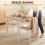 Homcom HOMCOM 3 Pcs Compact Dining Table 2 Chairs Set, Oak Wood Effect 4