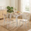 Homcom HOMCOM 3 Pcs Compact Dining Table 2 Chairs Set, Oak Wood Effect 8