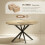 Homcom HOMCOM Extendable Dining Table for 4-6 with X-Shape Base, Natural Wood 2