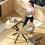 Homcom HOMCOM Extendable Dining Table for 4-6 with X-Shape Base, Natural Wood 7