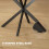 Homcom HOMCOM Extendable Dining Table for 4-6 with X-Shape Base, Natural Wood 6