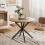 Homcom HOMCOM Extendable Dining Table for 4-6 with X-Shape Base, Natural Wood 8