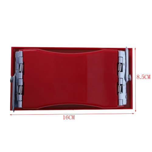 Rectangle paper grit sandpaper holder hand sander red black 2