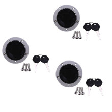 3X Motorcycle Fuel Gas Tank Cap Cover Key Lock for Z800 Z750R Zx14 Kle650 Z1000 Z750