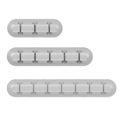 (Black) 3pcs/set Usb Cable Holder Cable Clips Desktop Data Cable Organizer Cable Management Usb Cable Holder Clips 2
