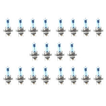 20 Lamps Halogen Bulbs Car Headlights H4 White Light 100W 12V