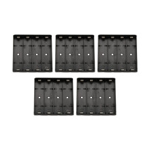 5PCS 4X 21700 Battery Holder Storage Box Case ABS Fireproof Power Bank Cases Slot Batteries Container with Shrapnel