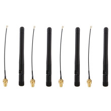4X 433Mhz Antenna 3Dbi GSM RP-SMA Plug Rubber Waterproof Lorawan Antenna + IPX to SMA Small Cable Extension