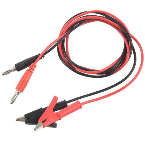 1M Long Alligator Clip to Banana Plug Test Cable 2 Pair for Multimeter 1