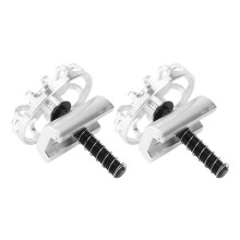 2X Morsetto per Cerniera per Bici Pieghevole Cnc in Lega di Alluminio C Fibbia per Biciclette con Clip, Argento