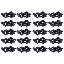 80 Pcs 15mm x 8mm Black Smoking Pipe Shaped PVC Battery Terminal Insulating Covers Boots