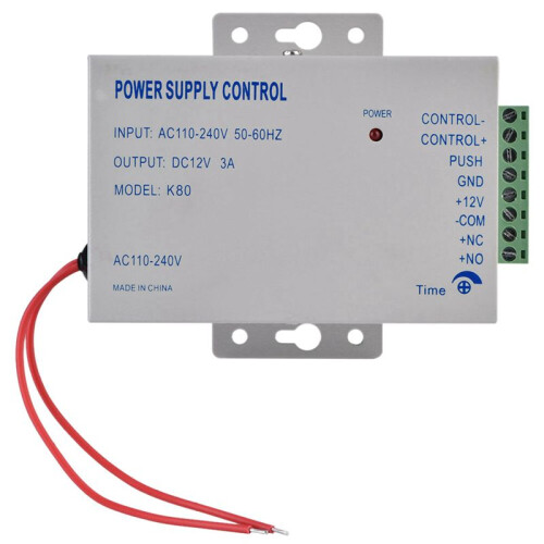 10X K80 Door Access System Electric Power Supply Control  12V 3A Miniature Power/Electric Lock Power 1