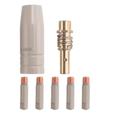7pcs 15AK Coating Protection Nozzle Welding Slag European Airless Gas Protection Machine Protective Sleeve 0.8 mm