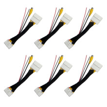 6X Adaptateur de Câble de Conversion de Caméra de Recul Vidéo RCA 28 Broches pour 2 3 6 CX-5 Demio Axela Roadster MX-5 Miata