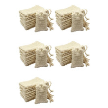 150 Unidades de Saco de Sabonete de Sisal Natural Porta-Bolsa Protetor de Sabonete Esfoliante