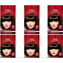 6X Schwarzkopf Professional Poly Color Tint Permanent Hair Dye Medium Brown