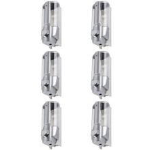 6X Dispensador de Sabão, Dispensador Manual de Parede, Dispensador de Gel Manual 350 Ml, Gel de Banho, Dispensadores de Xampu para Cozinha
