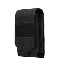 Bolsa de Telefone Preta de Camada Dupla com Fecho de Gancho e Laço para Ferramentas, Bolsa de Cintura para Camping Ao Ar Livre