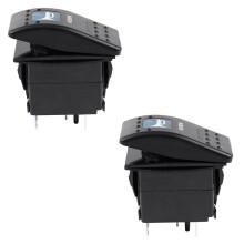 2X Light Horn Pattern LED 12V/20A 24V/10A 5-Pin Rocker Toggle Car Boat