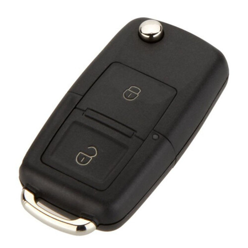 5X 2 Button Keyless Entry Remote Flip Folding Car Key Fob Shell Case and Button Pad Compatible with  MK4 Bora 2
