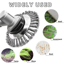 Universal Garden Weeding Brush - 8IN Steel Wire Wheel for Efficient Weed Removal