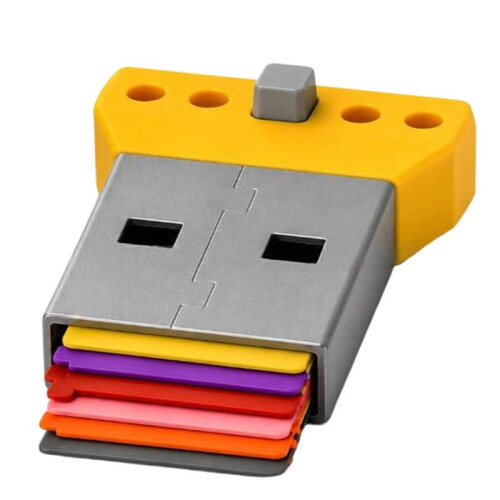 USB Powered Sticky Note Holder with Stencils, Drawing Template Practical Desk Organizer Stationery Storage Rack