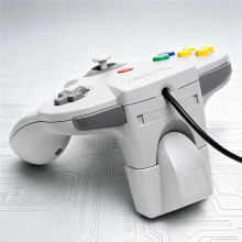Plug-And- Rumble Pak voor N64-Controllers met Ingebouwd Batterijcompartiment voor Force Feedback Gaming Enhancer Module