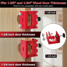 Deurslot Mortise Gereedschap voor Router, Aluminiumlegering, Deurslot Installatiekit, voor 1-3/8" & 1-3/4" Dikke Houten Deuren