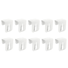 10pcs Universal Window Hook Clips White, for Fairy Lights, Curtains, DecorHook Clips