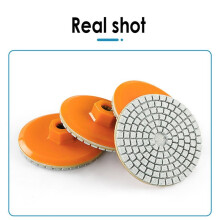 6 Pièce 80mm 3 Pouces Tampon de Polissage M10 150 Tampon de Polissage pour le Meulage et le Polissage de la Pierre de Marbre