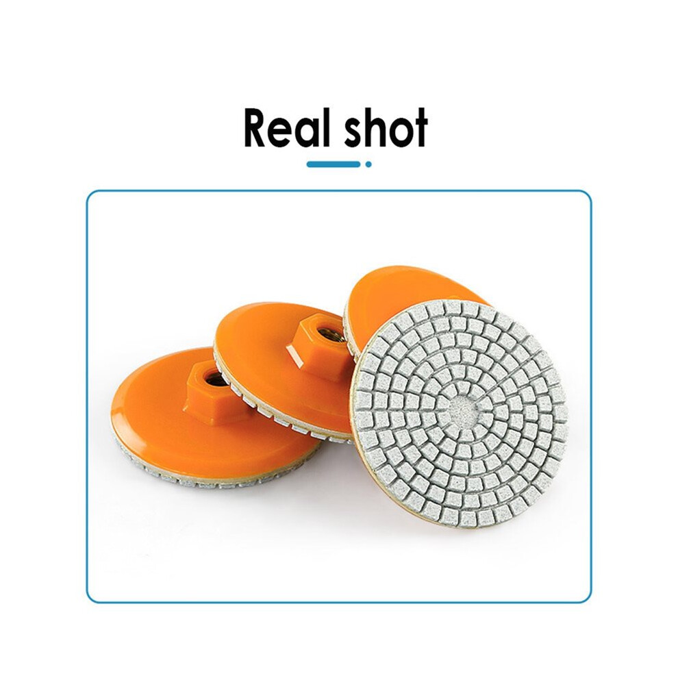 6Pcs 80Mm 3Inch M10 Polishing Pad 150 Polishing Pad For Marble Stone Grinding Polishing 6031465398993