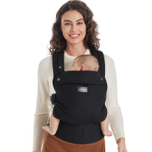 Momcozy Baby Carrier for 3-24M/3.2-20kg, Waist 64-127cm, Cotton Black